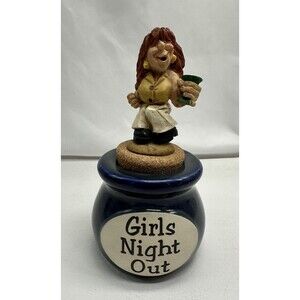 "Girls Night Out" Fund Jar With Funny cork Stopper Figurine Gag Joke Gift